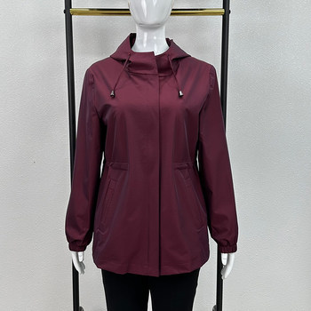 Special counter with micro-scroll large size fashionable mother windbreaker
