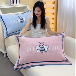 Pure Cotton High-End Full Cotton Gauze Pillow Covers, a Pair, Enlarged and Thickened, European Style, for Students and Couples, Non-Slip, Single Pillow Cover