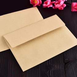 Simple Chinese style blank envelope retro literary black and white kraft paper postcard receipt greeting card stationery storage