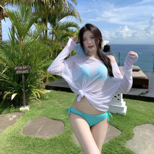 
Internet celebrity style small breast steel support gathered bikini swimsuit for women soaking in hot spring summer to look slim hot girl on vacation beach swimsuit