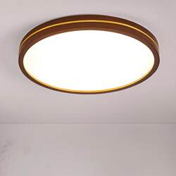 Walnut Color Led Ceiling Lamp, New Chinese Style Living Room, Bedroom, Dining Room Lamp, 2025 New Model, Mid-Century Style Lighting Fixtures
