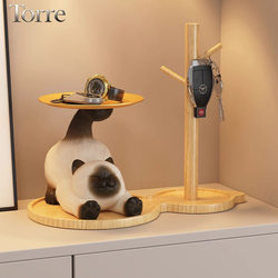 Siamese Cat Storage Ornament for Entryway, Key Holder, Desktop Decoration, Home Decoration, Birthday Gift, Housewarming Gift, New Home Gift