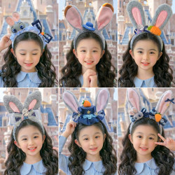 Zootopia Children's Headband Disney Bunny Police Officer Little Girl Amusement Park Cosplay Headband Girls' Hair Accessories