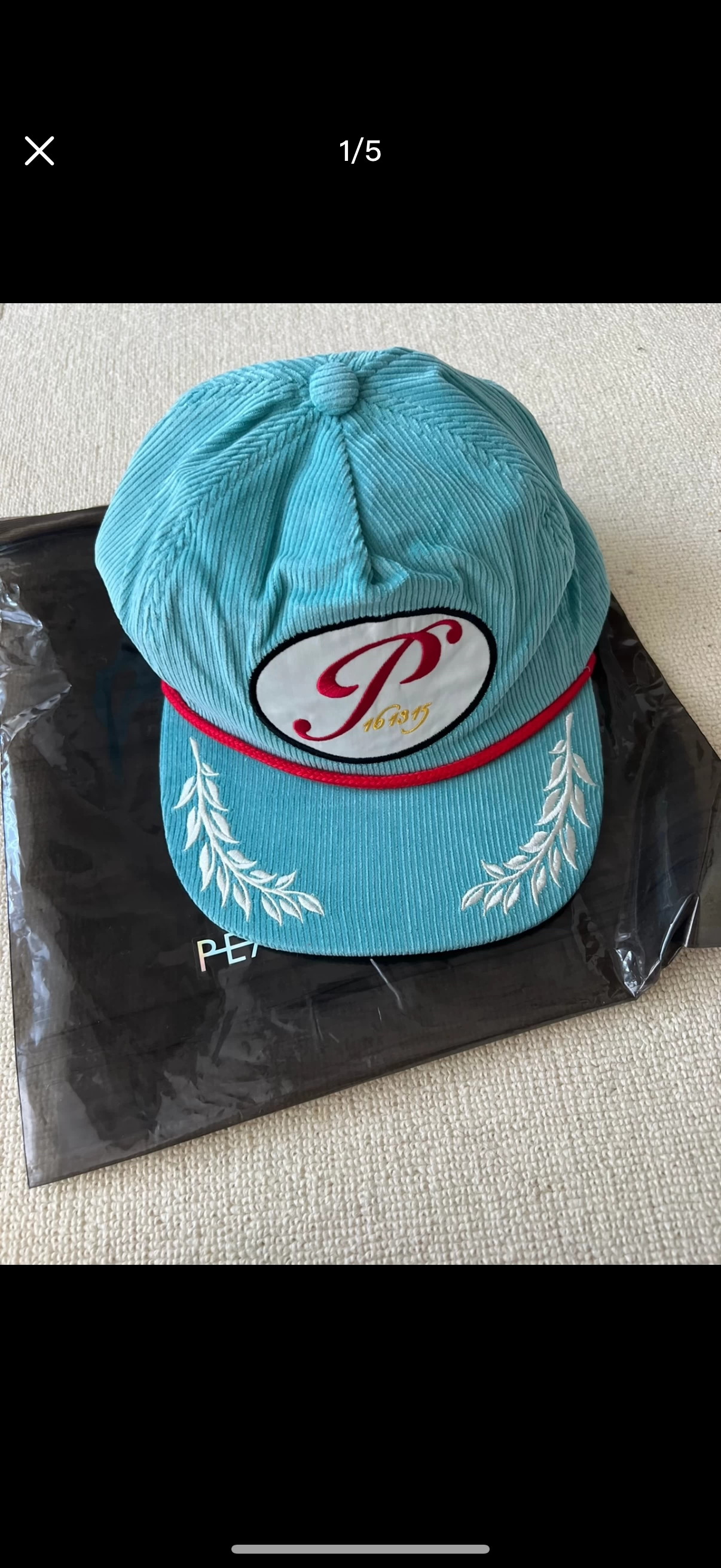 PEACEMINUSONE PMO DENIM BUCKET HAT ハット PEACEMINUSONE PMO BUCKET HAT 腰果花限定渔夫帽
