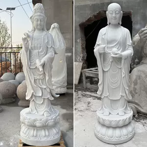 white jade buddha statue western three holy Latest Best Selling 