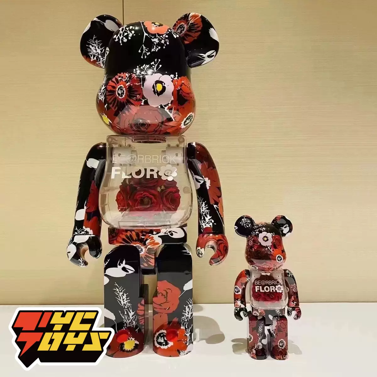 TYCTOYS】現貨BE@RBRICK玫瑰花400%FLORA暴力積木熊bearbrick-Taobao