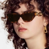 Цепь, солнцезащитные очки в стиле хип-хоп подходит для мужчин и женщин, кошачий глаз, европейский стиль