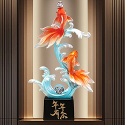 The Living Room Has a Koi Fish Ornament at the Entrance Every Year, a Home Decoration for the Tv Cabinet, a High-End Decoration for a Prosperous Home, and a Housewarming Gift