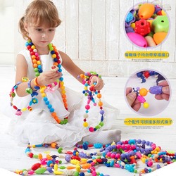 Children's Pop Beads Handmade Materials Puzzle Play Little Girl Necklace Bracelet Kindergarten Girl