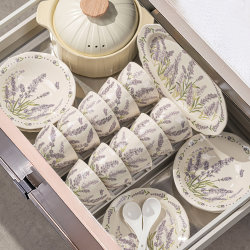 Dishes and Bowls Set for Home Use 2026 New Model Wedding Tableware Jingdezhen Ceramic Bowls and Plates High Aesthetic Value Bowls and Chopsticks for Wedding Housewarming