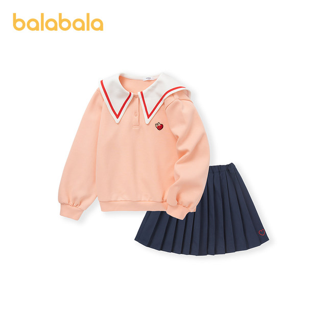 Balabala girl JK suit skirt autumn children's clothing children's baby ...