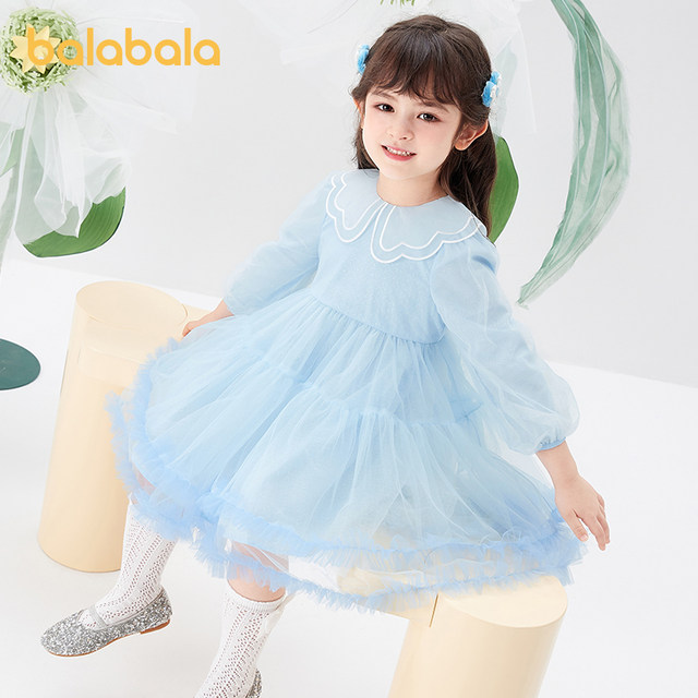 Balabala girls' dresses children's baby skirts autumn clothes children ...