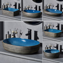 Countertop Basin Wash Basin Ceramic Art Countertop Basin Retro Wash Basin Courtyard Bathroom Basin Home
