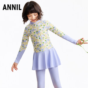 
Annai children's clothing girls' swimsuit and trunks set 2026 summer swimming cap swimming training hot spring vacation quick-drying and skin-friendly