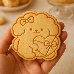 Birthday Dog Cookie Mold Cartoon Small Animal Dog Birthday Gift Butter Cookie Press Baking Tool Mold