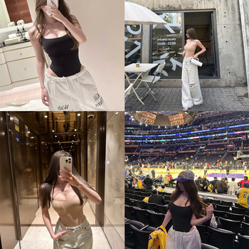 NINASTUDIO upgraded boneless craft sk1m* thin shoulder strap jumpsuit