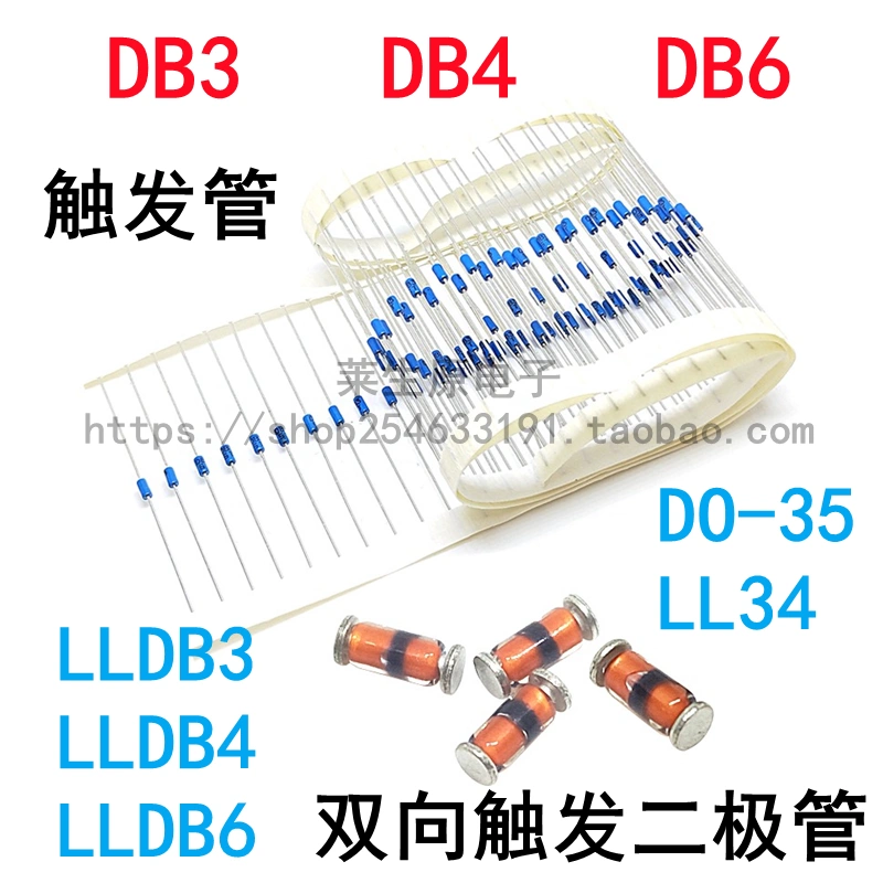 DB3 DB4 DB6 diode kích hoạt hai chiều LLDB3 LLDB4 LLDB6 ống kích hoạt DO-35