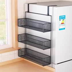 Refrigerator Side Storage Rack Kitchen Multifunctional Side Multi-Layer Hanging Hook Side Wall Spice Rack