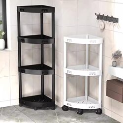 Bathroom Corner Shelf, Floor-Standing Corner Storage Rack for Shower, Toilet, and Bathroom, Multi-Layer Storage Shelf