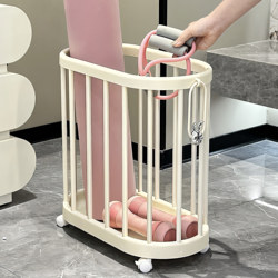 Yoga Mat Storage Basket with Wheels, Home Dumbbell Fitness Equipment, Basketball Storage Rack, Gap Storage Rack