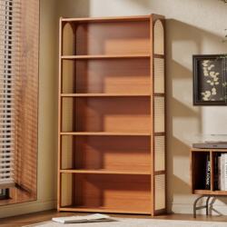 Multi-Layer Bookshelf for Home Living Room, Floor-Standing Storage Rack, Simple Integrated Wall-Mounted Storage Cabinet for Children and Students