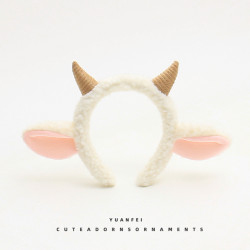 Cute Sheep Headband with Little Sheep Horns, Cartoon Headwear, Super Adorable for Girls, Performance, Photo Shoot, Quirky and Sweet Headband
