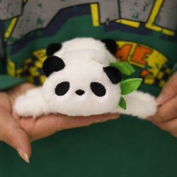 Cute Panda Plush Hair Clip for Women, Back of the Head Hairpin, Bun Maker, Shark Clip, Hair Accessory, Headwear, Same Style as Chengdu Base