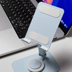 Mobile Phone Stand Desktop All-Metal Tablet Stand 2026 New Model Bedside Foldable Portable Rotatable Online Class Office Desk Support Stand Stable Macaron Color