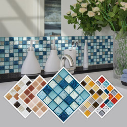 Self-Adhesive Mosaic Waistline Wallpaper Balcony Decorative Tile Stickers Kitchen Oil-Proof Bathroom Waterproof Wall Stickers Floor Stickers