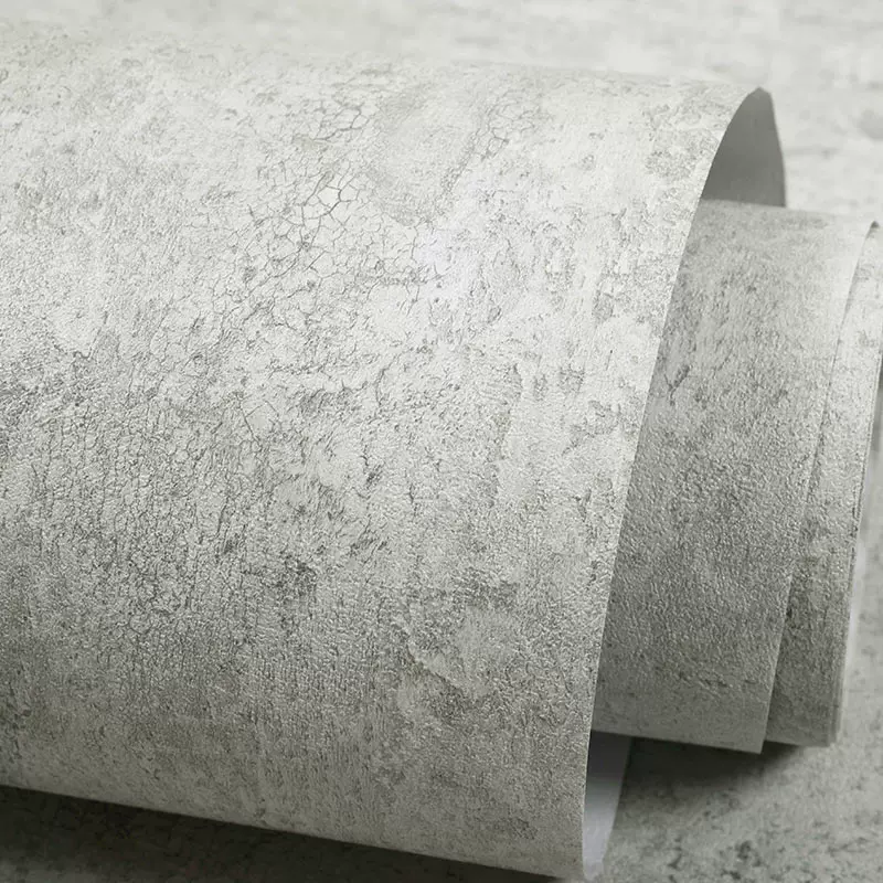 加厚自粘壁紙淺灰色臥室pvc牆貼北歐風格服裝店翻新