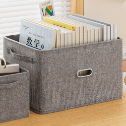 Desktop Book Storage Basket Student Dormitory Book Box Storage Box Classroom Desk Dustproof Storage Artifact Foldable
