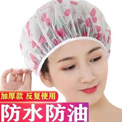 Women's Waterproof Shower Cap, New Model for Bathing and Washing Hair, Extra Large and Thick, Shower Cap for Hair Care, Anti-Oil Smoke, Household Use