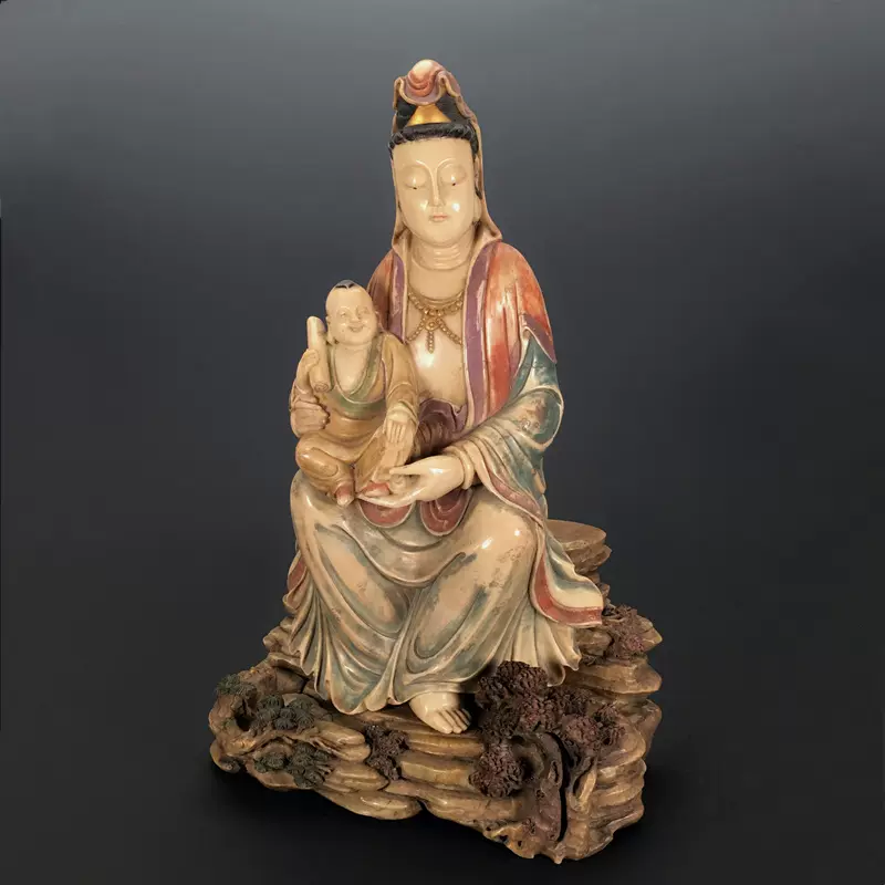 【⭐️稀少❣️美品⭐️】中国美術　寿山石　山水透かし掘り　細密彫刻 中国美術 置物 寿山石 オブジェ 中国古玩 彫刻 石彫刻 山水 盆石