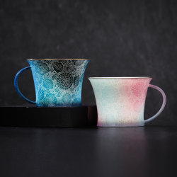 Jingdezhen Official Ceramic Household Embossed Mug Coffee Cup Set High-End Water Cup New Year Women's Day Gift