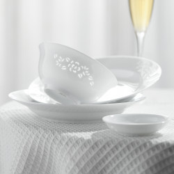 Jingdezhen Official Ceramic Rice Bowl, High-Quality Exquisite Tableware Set for Home Use, Underglaze Colorless New Style Noodle Bowl and Soup Bowl