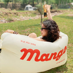 Outdoor Music Festival Inflatable Sofa Double/Single Portable Air Lazy Cushion Picnic Camping Concert Essential