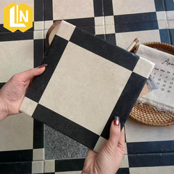 Retro Mid-Century Style Imitation Limestone Floral Tiles, Square Tiles for Bathrooms, Clothing Stores, Guesthouses, Wall Tiles, Floor Tiles, Ceramic Tiles