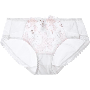 Eve's sexy underwear for women in autumn and winter thin transparent women's briefs lace mid-waist lifting hip trousers