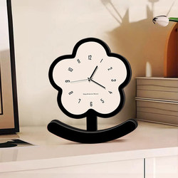 Clock Living Room Creative Silent Modern Minimalist Ornament Clock Bedroom Bedside Dining Table Decoration Painting Flower Wall Hanging