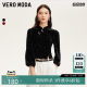 Vero Moda top for women 24 autumn new Chinese glitter beads decorative velvet top 324458001
