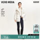 Vero Moda down jacket female 2024 autumn new pump rope folds checkered texture fabric 90 white duck down