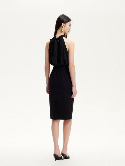 Moda Riser Splice Vero Moda Dress 25 Summer New Style Light Halter Neck Tie Pleated ...
