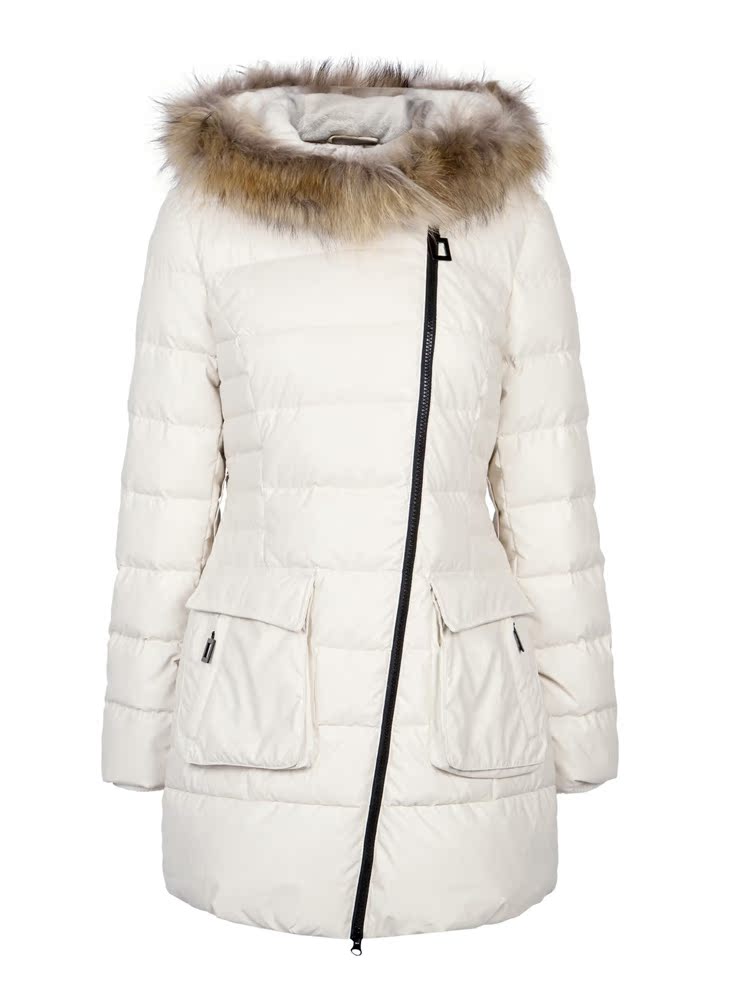 veromodapu亮光白鸭2015时尚绒填充斜门襟加厚羽绒服