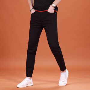 
Nine-point jeans for men, slim fit and small feet, 2026 new spring and summer thin elastic casual petite 9-point pants
