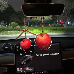 Simulated Apple Car Pendant, Car Interior Decoration Pendant, High-End Feel, Safe Journey, Creative Rearview Mirror Pendant