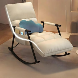 Recliner Chair for Sitting and Sleeping, Rocking Chair That Can Recline and Sleep, Single-Person Nap Chair, Home Folding Backrest Chair, Lazy Sofa