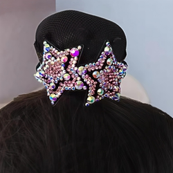 Rhinestone Crown Artistic Gymnastics Dance Cheerleading Hair Tie Figure Skating Hair Accessories Bun Hair Rope