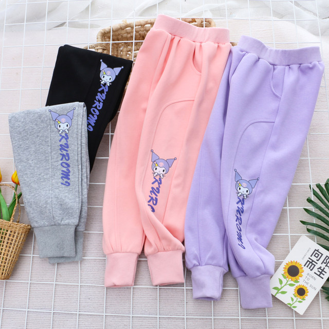 Girls' autumn sports pants 2024 new style Kuromi boys' casual ...