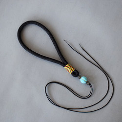 Wenwan Handle Rope Thick Handle Rope Handmade Retro Simple Wrist Rope Strong Anti-Lost Slingshot Rope Jade Lanyard
