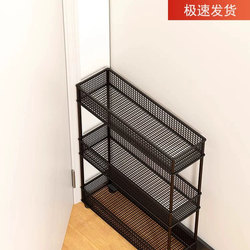 Bathroom Triangle Shelf Floor-Standing Iron Bathroom Multi-Layer Storage Cabinet Washbasin Toilet Sandwich Trolley